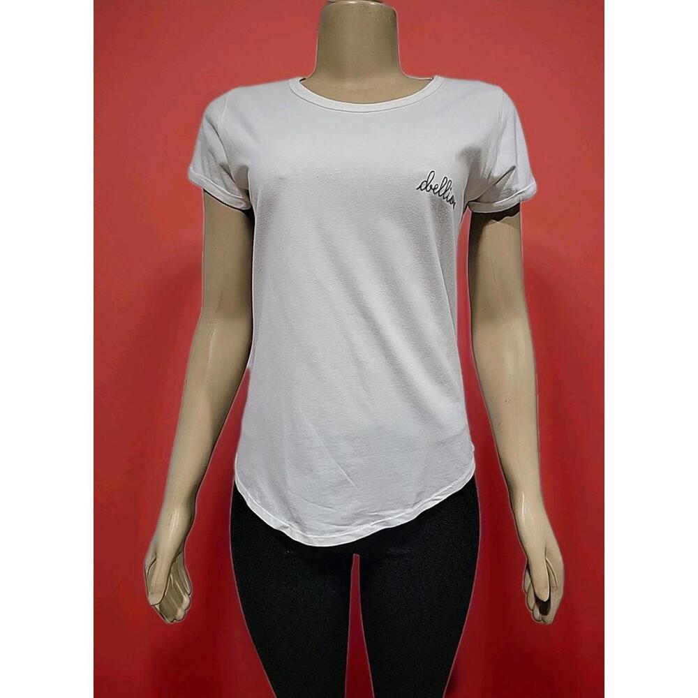 Maison LaBiche Size M Bellious Spell Tee Shirt  Short Sleeves Cuffed #C